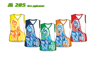 Майка волейбольная 205 женская расцветка5 желтая